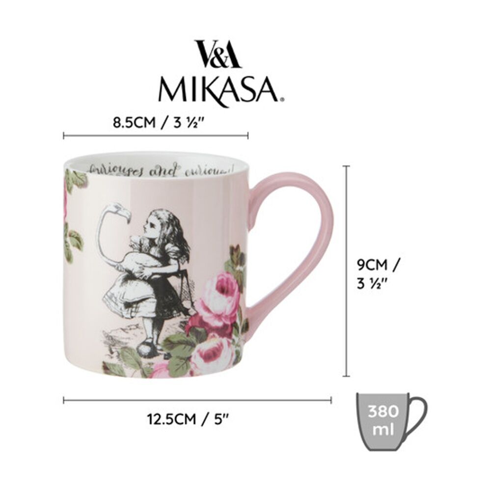 Mikasa Alice In Wonderland His And Hers Bone China Mugs Set 380ml (2 Pieces) — image 4