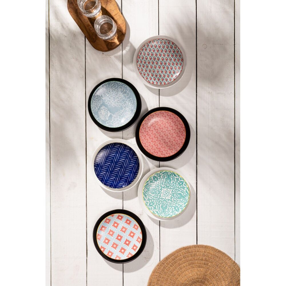 Mikasa Blue Mosaic Stoneware Side Plate 18cm Dishwasher Microwave Safe (6 Pack) — image 8