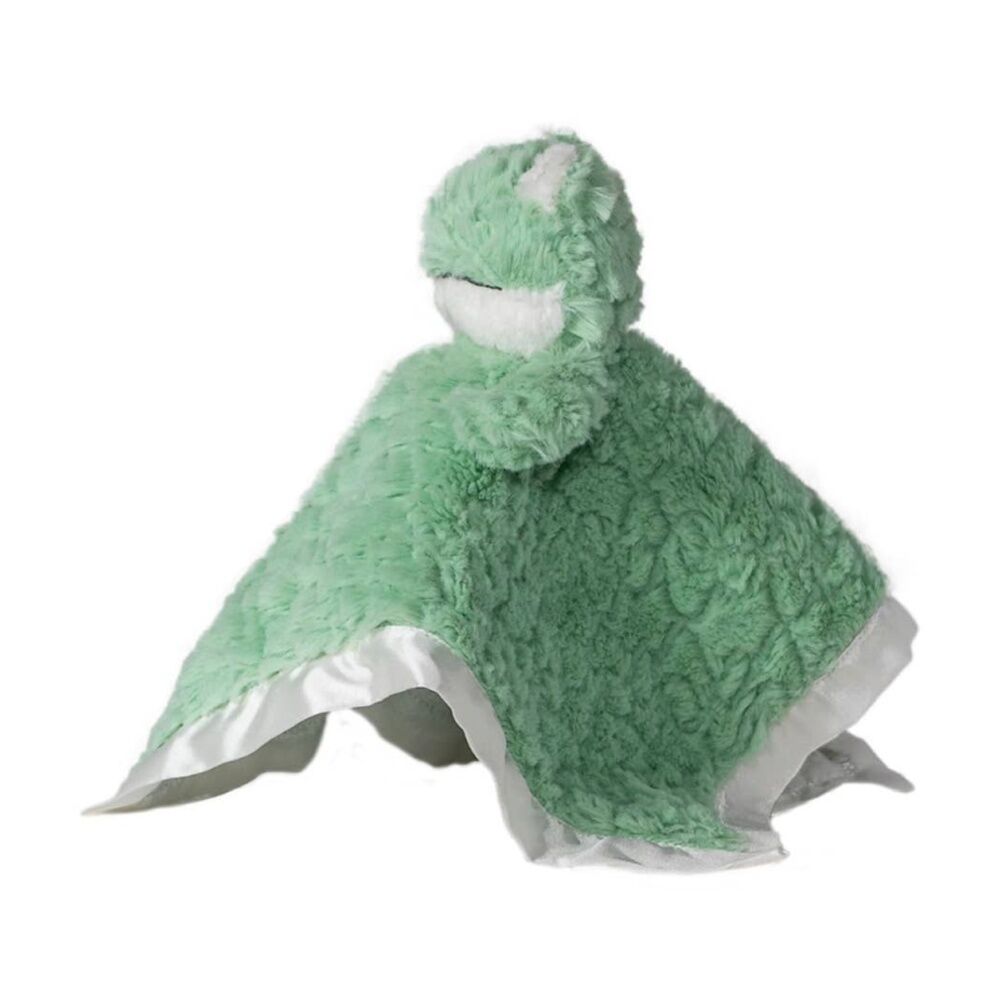 Mary Meyer Nursery Mint Frog Soft Plush Character Cuddle Toy/Satin Blanket 33cm — image 2