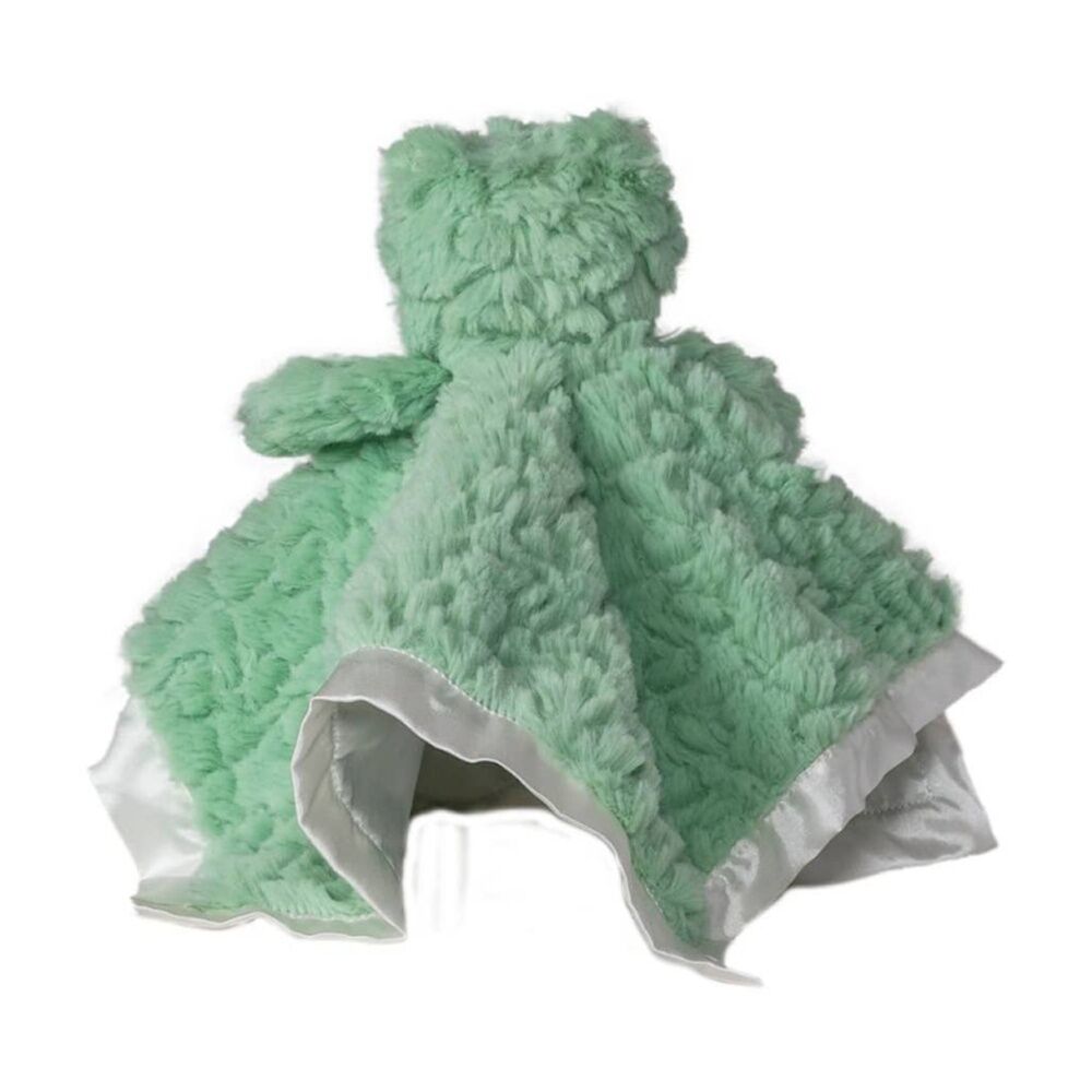 Mary Meyer Nursery Mint Frog Soft Plush Character Cuddle Toy/Satin Blanket 33cm — image 3
