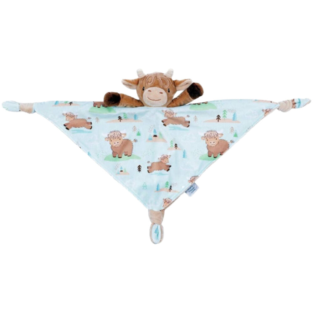 Mary Meyer Hetty Highland Cow Soft Plush Character Cuddle Toy/Satin Blanket 31cm