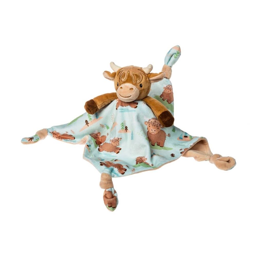 Mary Meyer Hetty Highland Cow Soft Plush Character Cuddle Toy/Satin Blanket 31cm — image 2