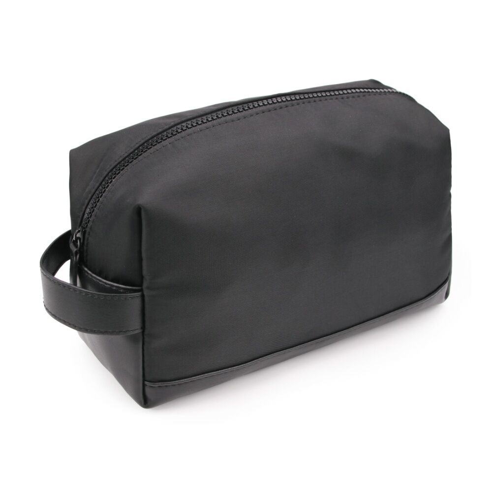 Men's Republic Nylon Toiletry Bag Compact Durable Travel Pouch Black 25x10x14cm (2 Pack) — image 5