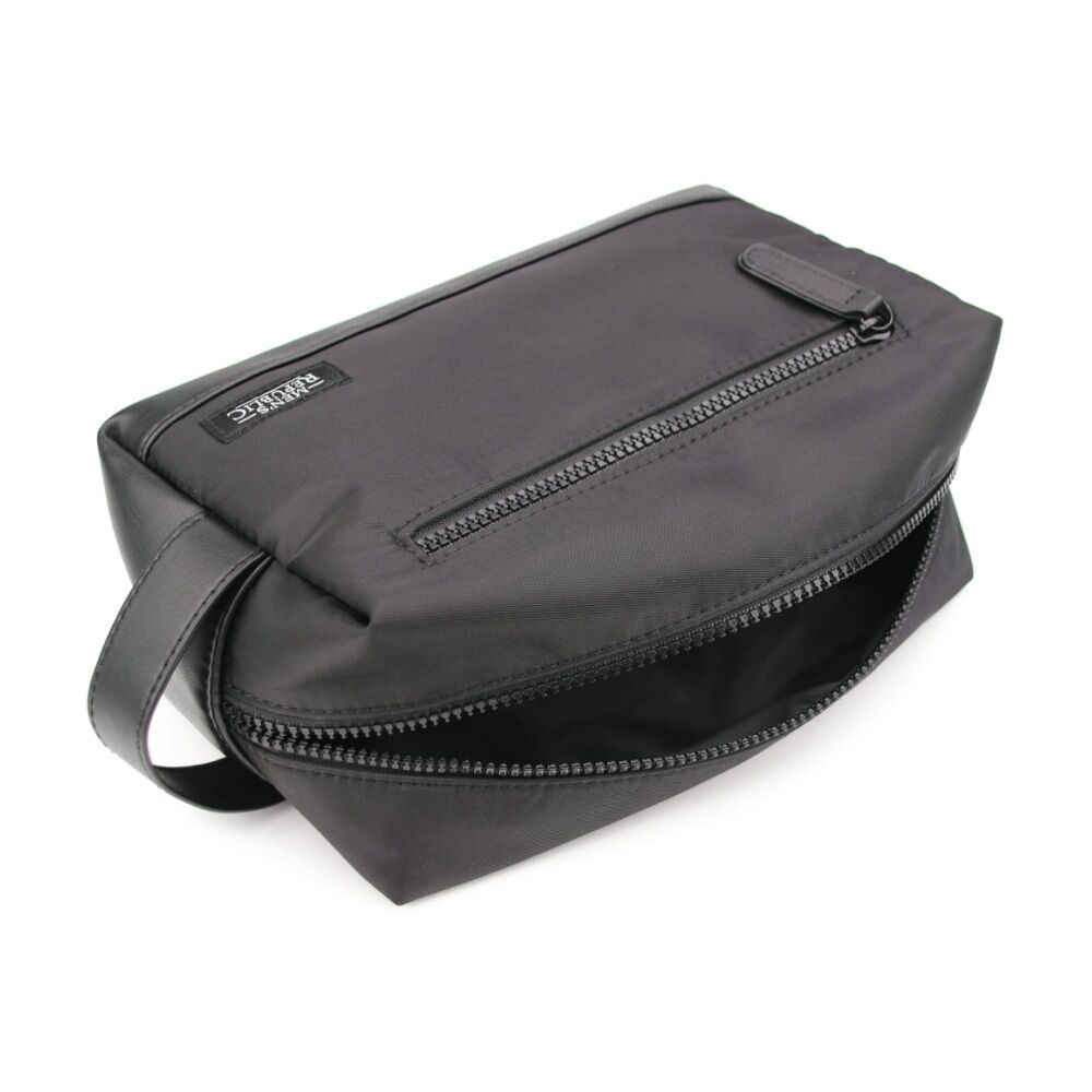 Men's Republic Nylon Toiletry Bag Compact Durable Travel Pouch Black 25x10x14cm (2 Pack) — image 7