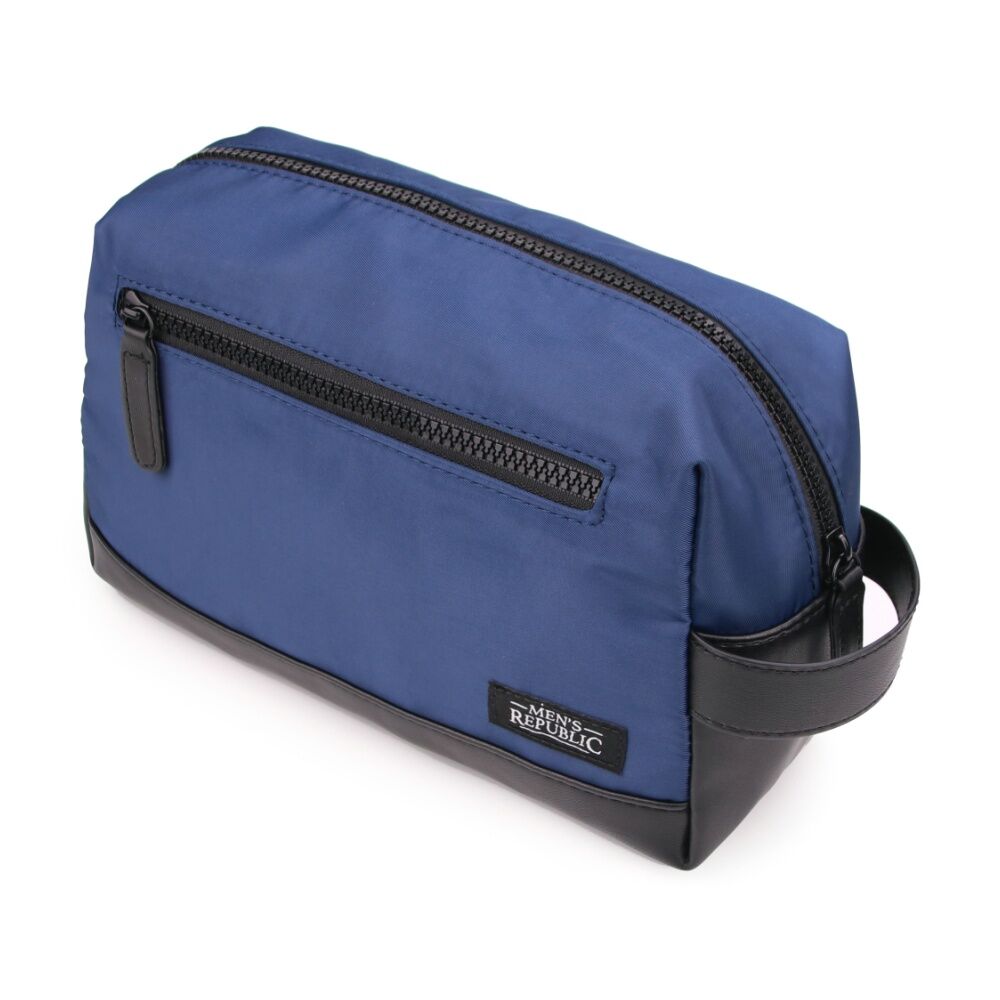Men's Republic Nylon Toiletry Bag Compact Durable Travel Pouch Blue 25x10x14cm (2 Pack) — image 2