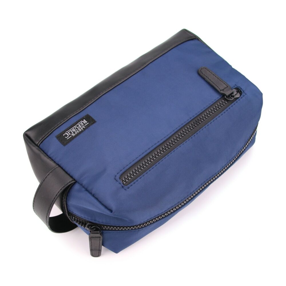 Men's Republic Nylon Toiletry Bag Compact Durable Travel Pouch Blue 25x10x14cm (2 Pack) — image 6
