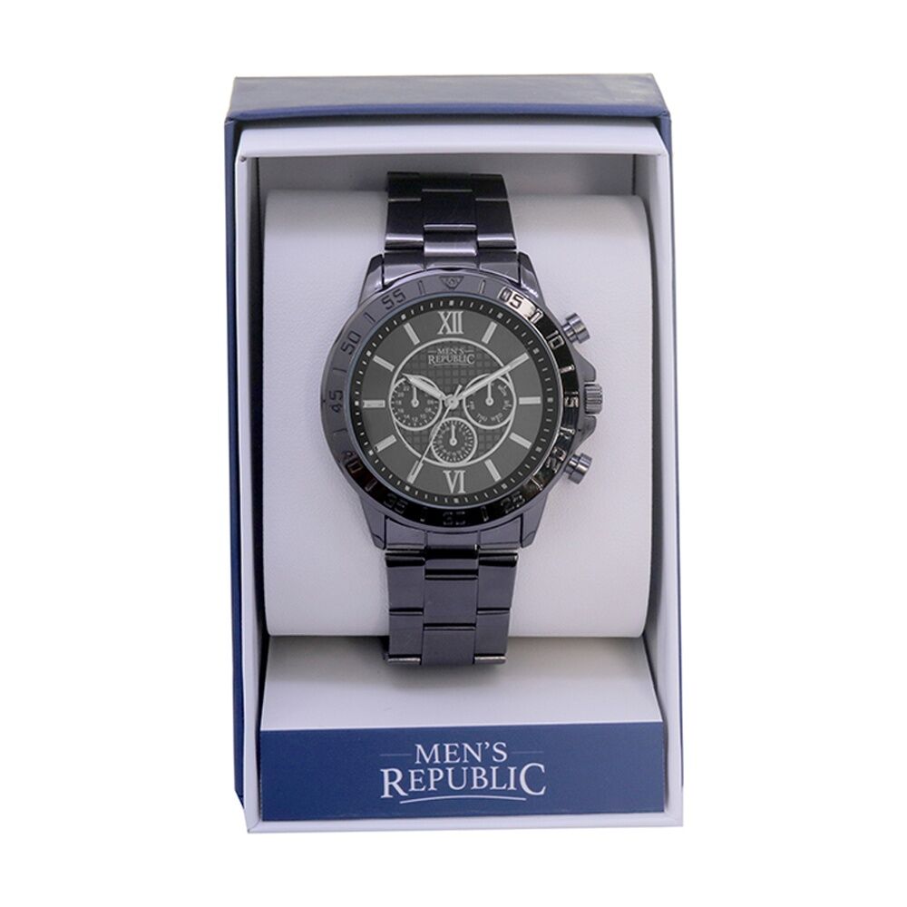 Men's Republic Watch Limited Series Gun Metal Alloy Case 4.3cm Diameter Signature Gift Box Gun Metal 4.3cm