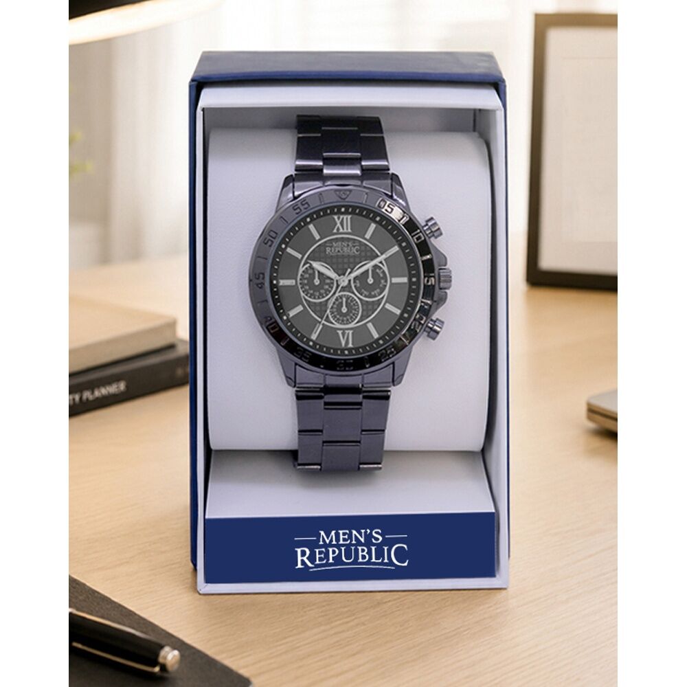 Men's Republic Watch Limited Series Gun Metal Alloy Case 4.3cm Diameter Signature Gift Box Gun Metal 4.3cm — image 3
