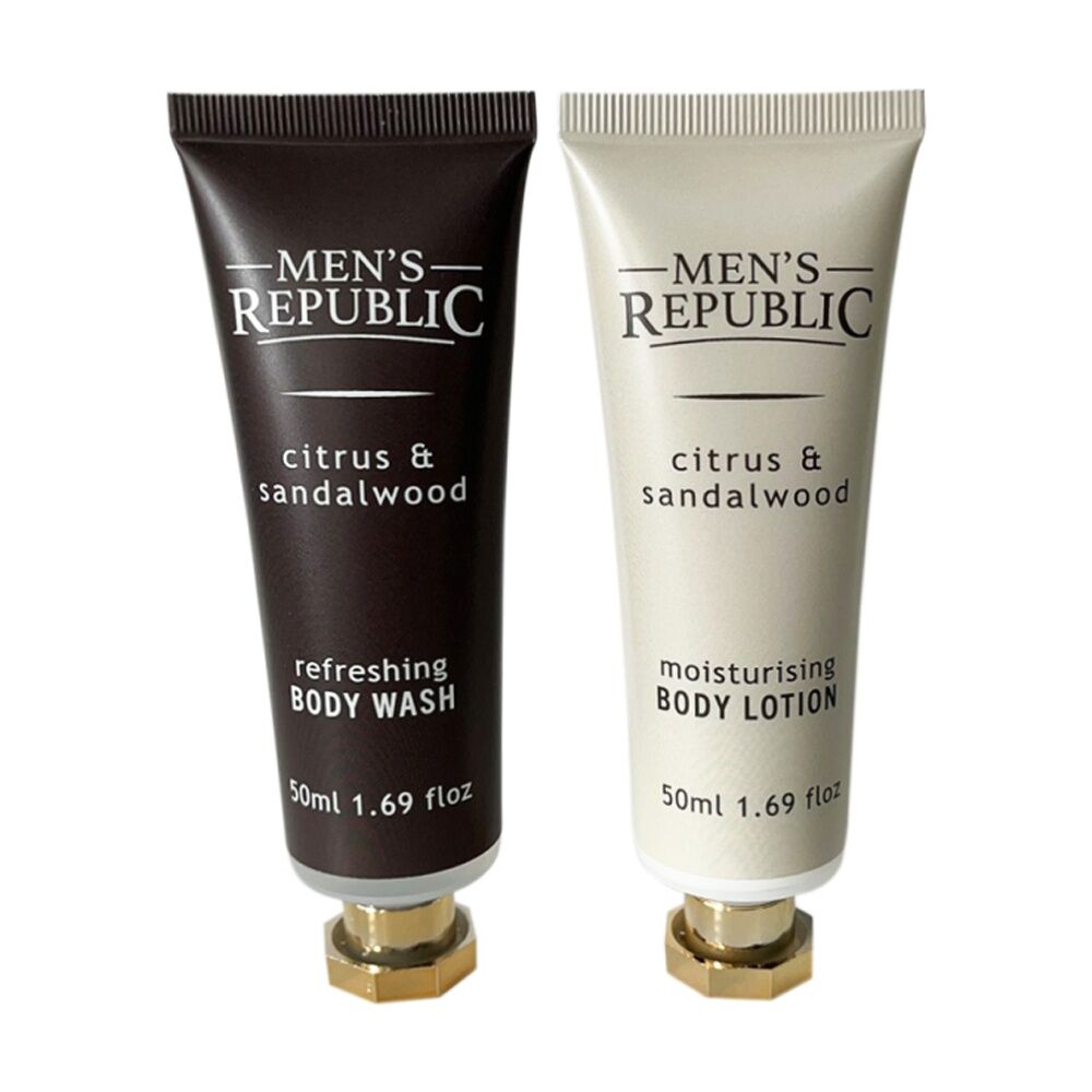 Men's Republic 4pc Men's Republic Grooming Set With Mug Body Wash Lotion Shower Loofah (2 Pack) — image 7