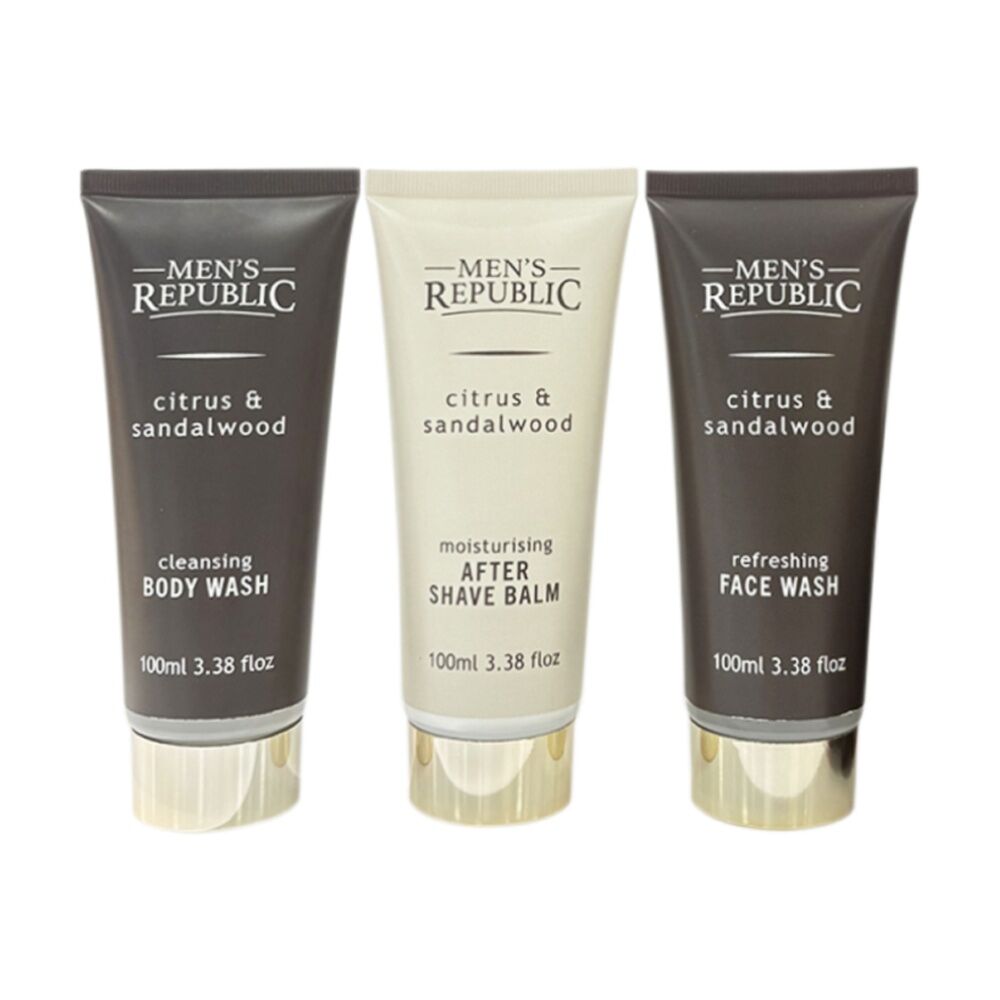 Men's Republic Grooming Kit Faux Leather Toiletry Bag Body Face Wash (5 Pieces) — image 5
