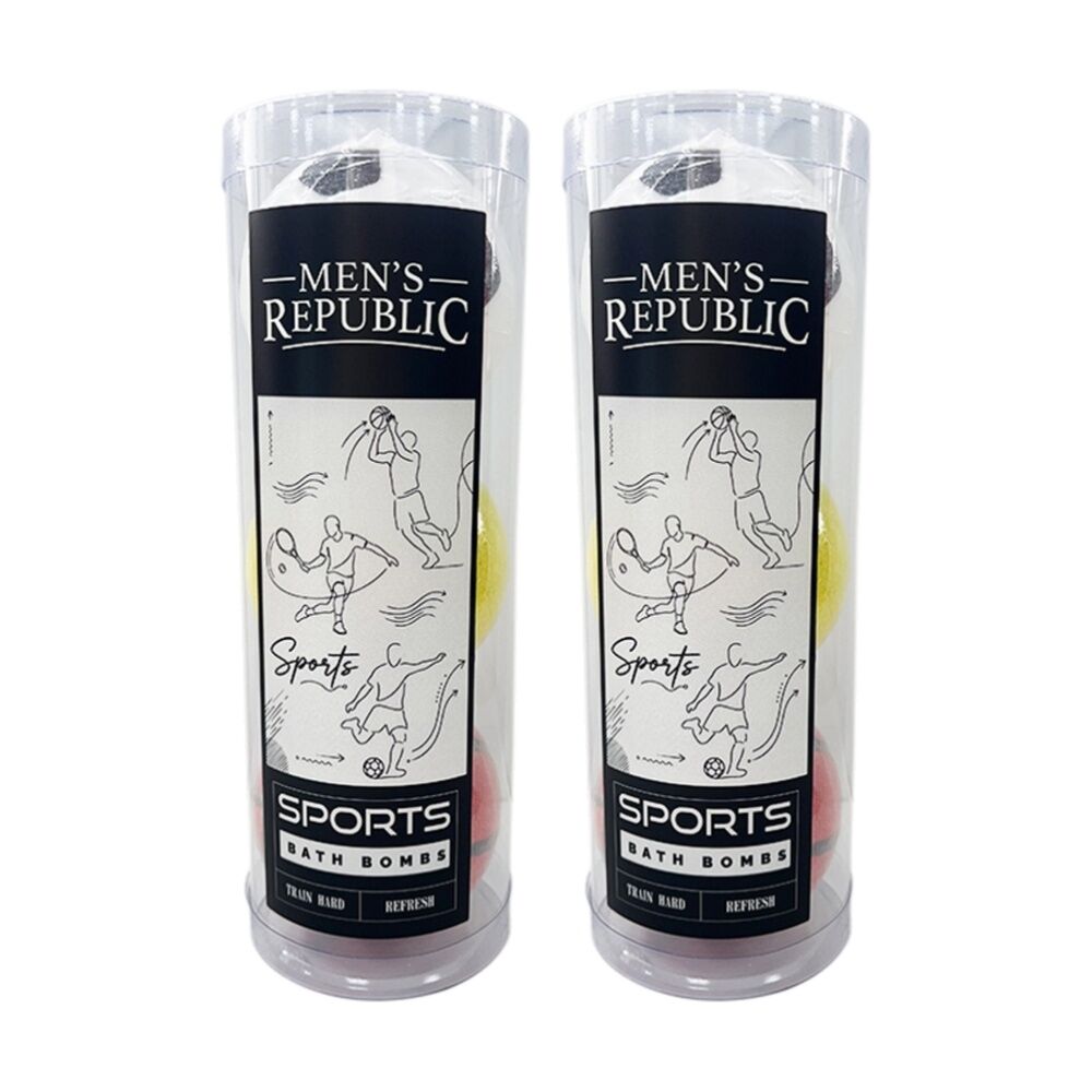 Men's Republic 3pc Men's Republic Sports Bath Bombs Set Bergamot Sandalwood 150g (2 Pack)