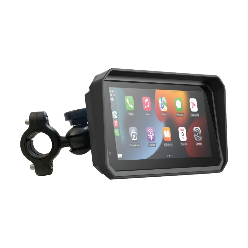 Laser Black Wireless Motorbike CarPlay Android Auto Voice Control 6 Inch
