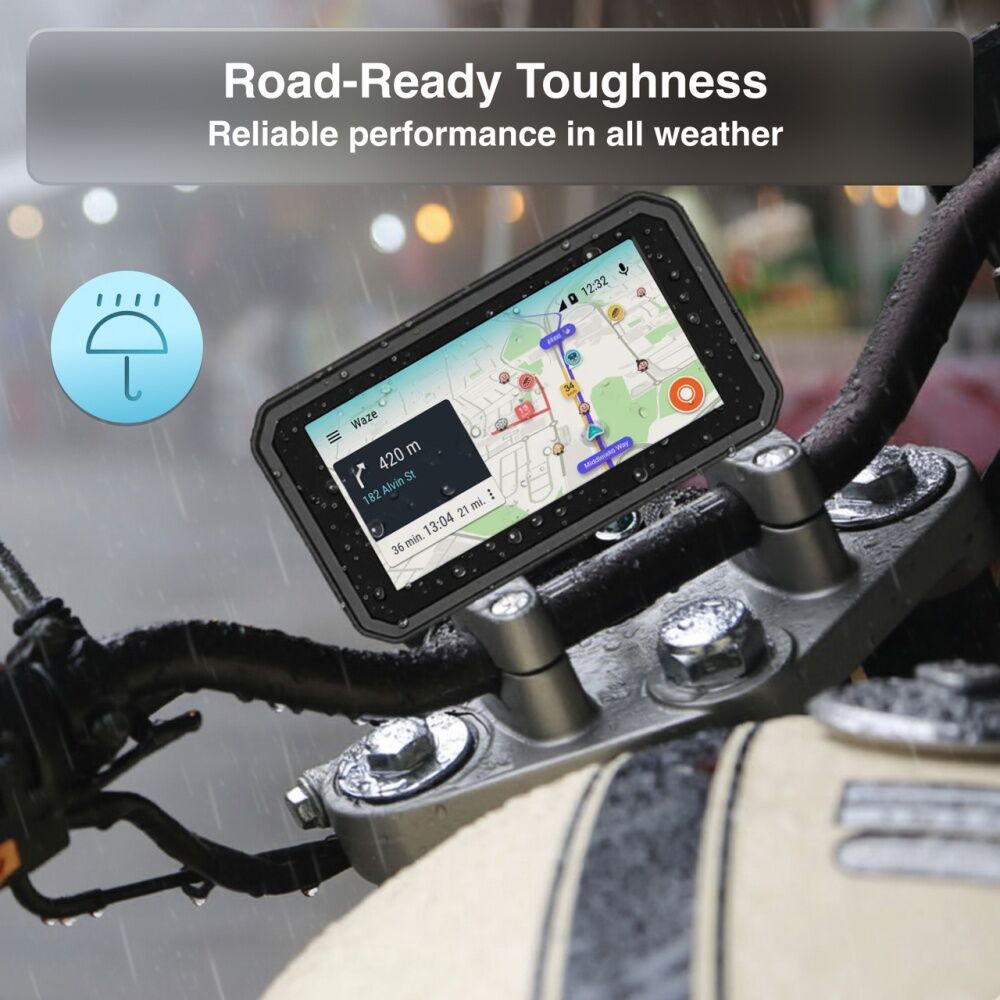Laser Black Wireless Motorbike CarPlay Android Auto Voice Control 6 Inch — image 5