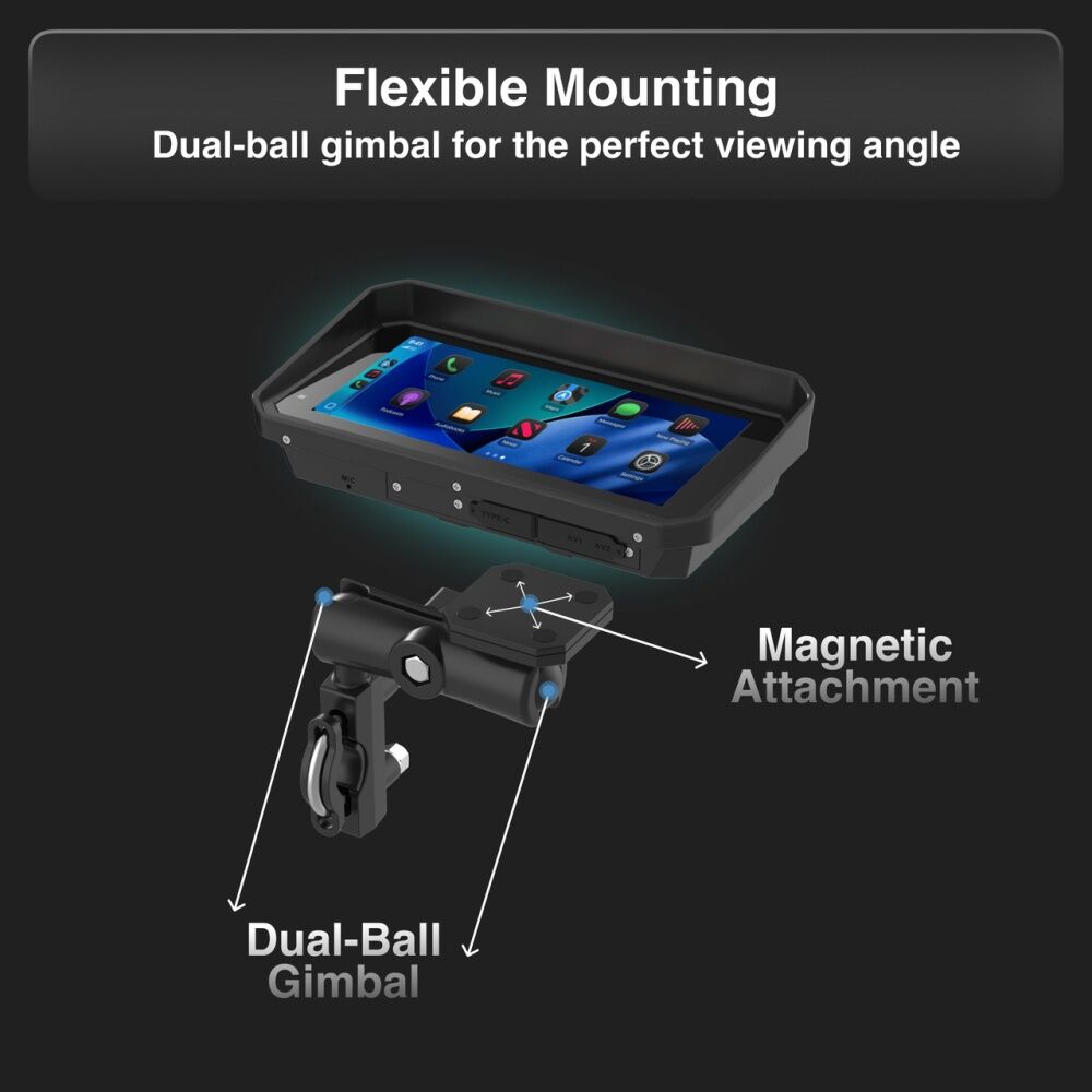 Laser Black Wireless Motorbike CarPlay Android Auto Voice Control 6 Inch — image 9