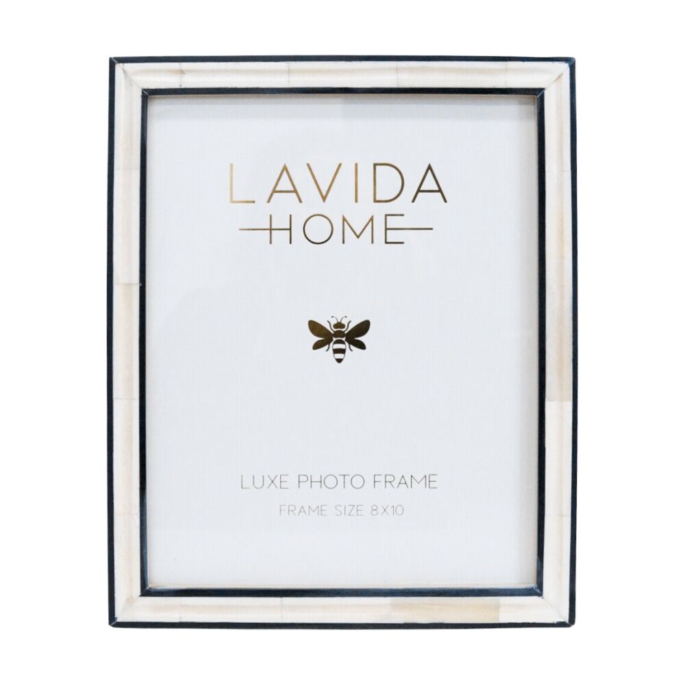 LVD 27.94x22.86x1.27 Bone/Resin Marina Luxe 8x10 Photo Frame Home Decor