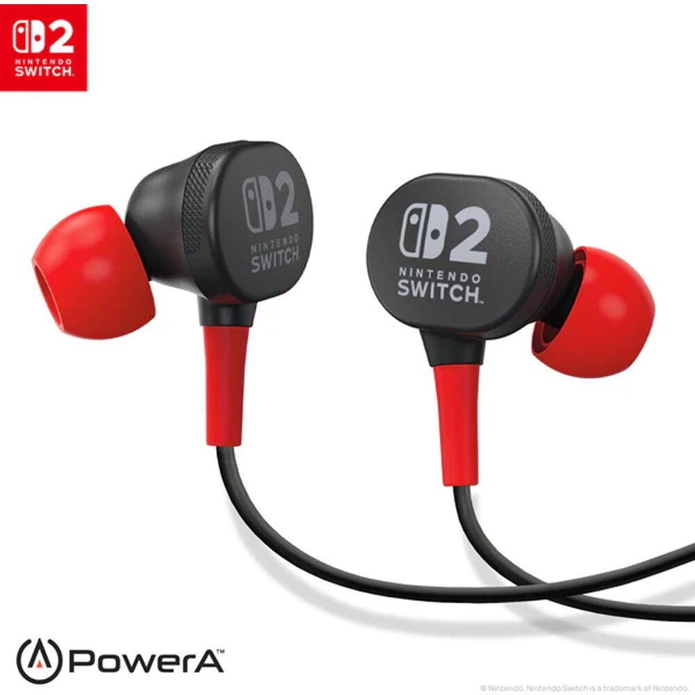 Powera 3.5mm Jack Nintendo Switch 2 Wired Earbuds w/ Mic Drawstring Bag — image 2