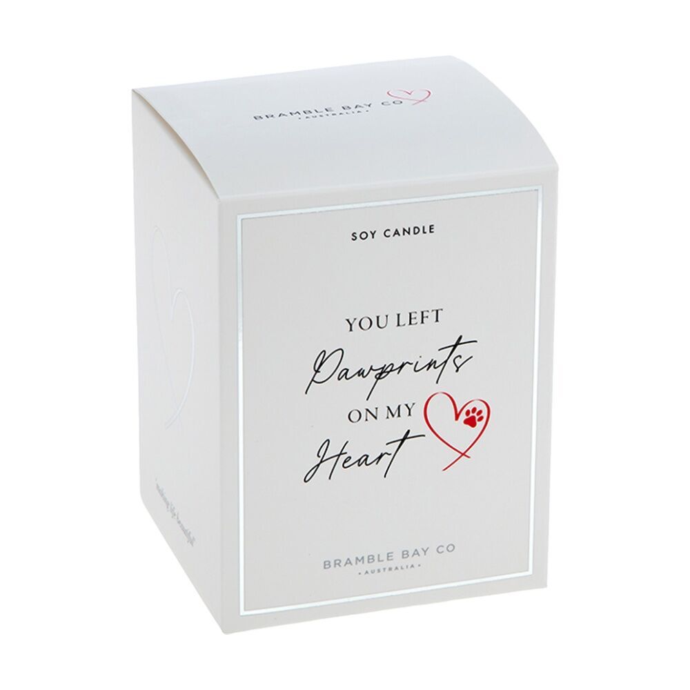 Bramble Bay 300g Pawprints Sympathy Coconut/Lemongrass Soy Candle Home Fragrance