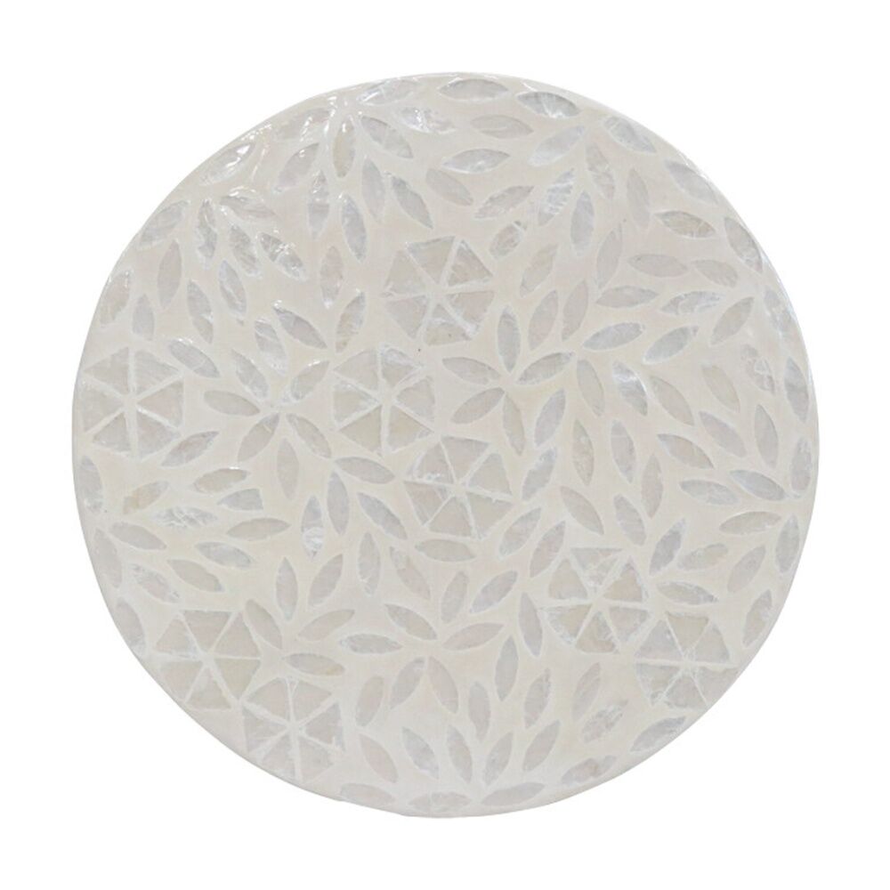 LVD 25x25cm Flower Shell & Bamboo Home Decorative Mat Coastal Decor