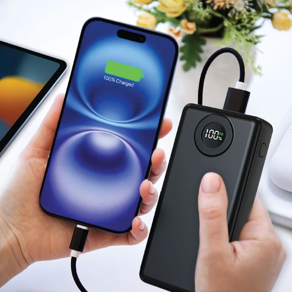 Laser Blk 20000mAh Power Bank Charger With LED Battery Level Display — image 7
