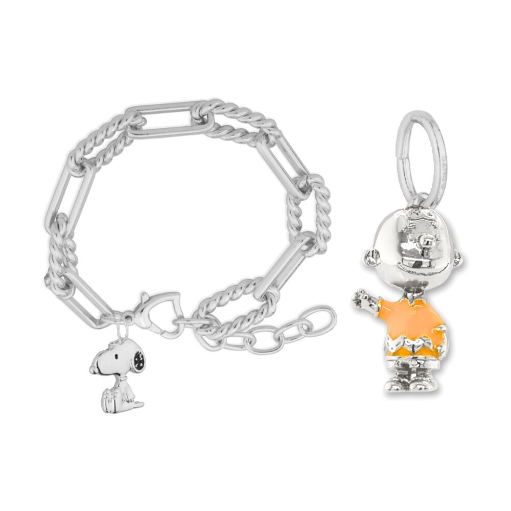 Couture Kingdom Silver Peanuts Accessory Snoopy Bracelet & Charm