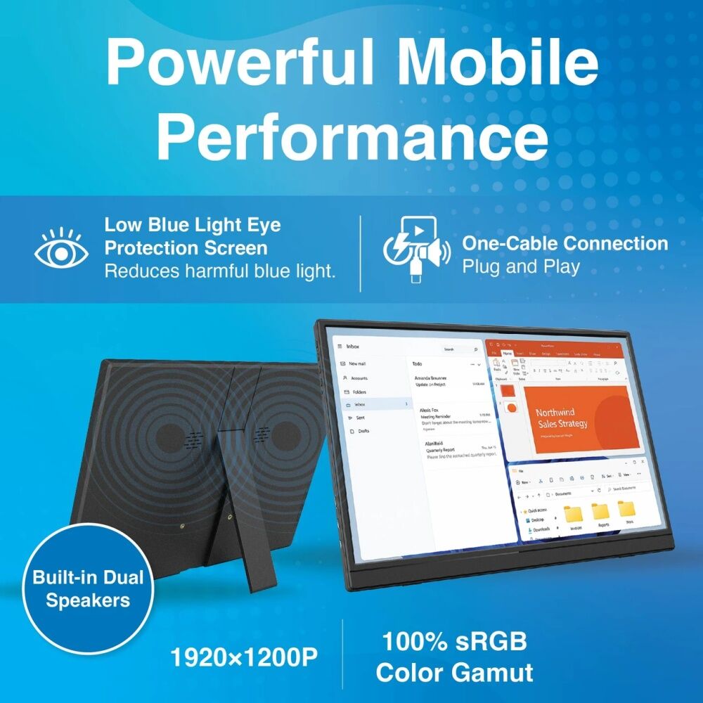 Laser Black USB-C Portable Display Lightweight Full HD IPS Monitor 14 Inch — image 3