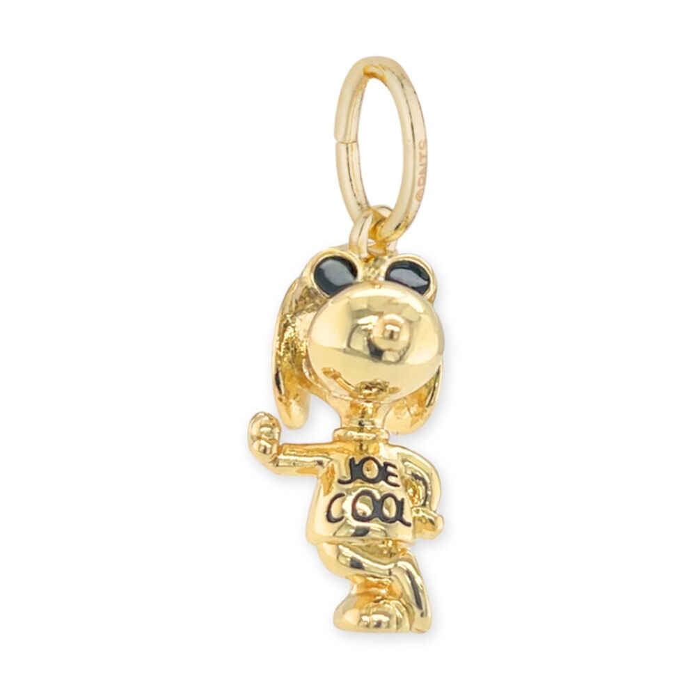 Couture Kingdom Peanuts Joe Cool Charm 14k Plated Brass 20mm Drop Includes Gift Box — Gold