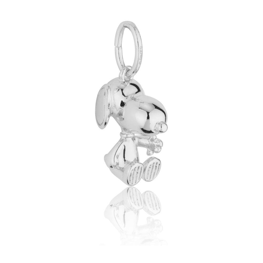 Couture Kingdom Peanuts Snoopy Charm 14k Plated Brass 20mm Drop Includes Gift Box — Silver