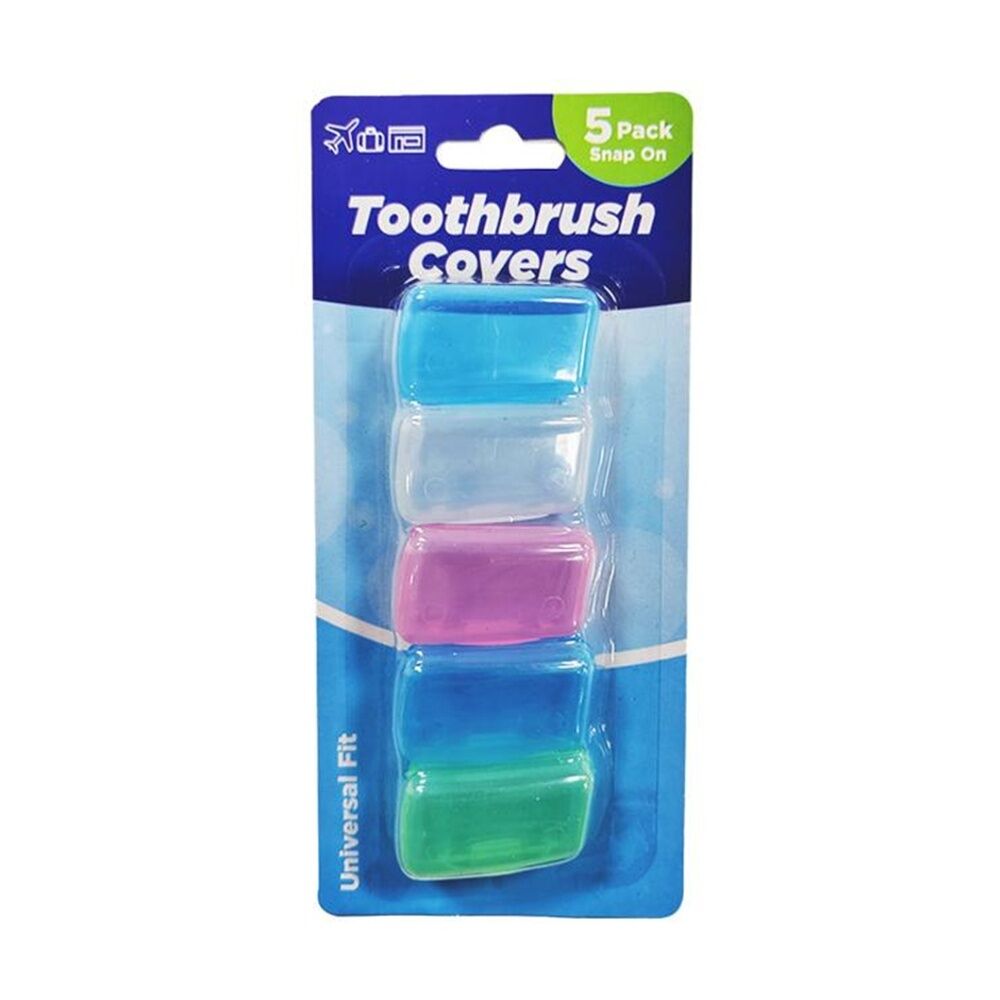 Braz 5pc Braz Plastic Snap-On Universal Fit Toothbrush Covers Set Multi Colour (6 Pack) — image 2