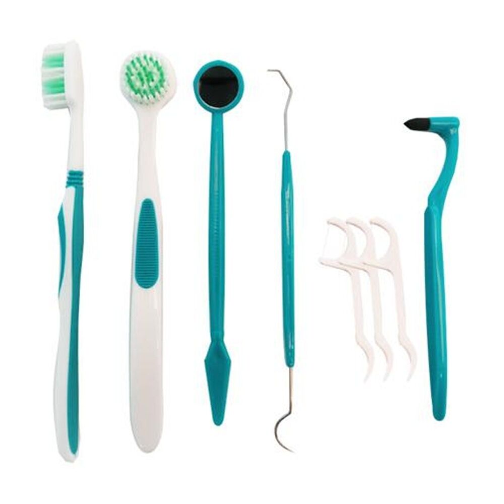 Braz 8pc Braz Dental Care Kit w/ Toothbrushes Mirror & Pick Oral Hygiene (4 Pack) — image 3
