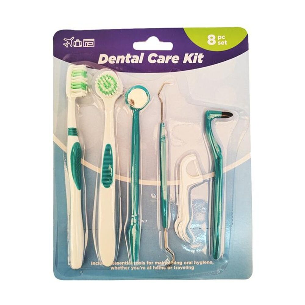 Braz 8pc Braz Dental Care Kit w/ Toothbrushes Mirror & Pick Oral Hygiene (8 Pack) — image 2