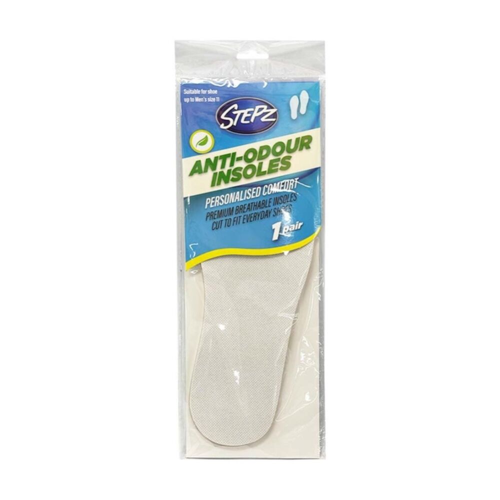 Stepz Anti Odour Insoles Pair Up to Size 11 Men's Shoes (12 Pack) — image 2