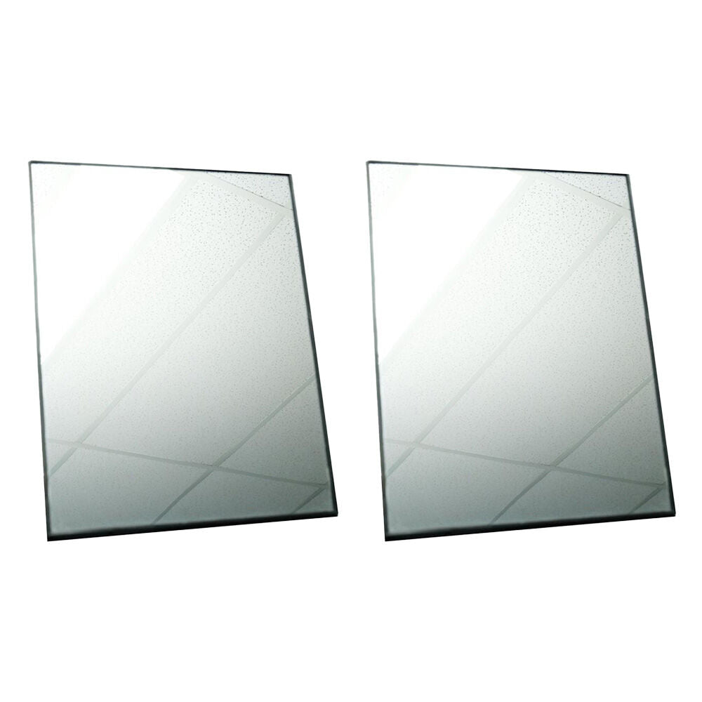 Braz A4 Desk Makeup Mirror w/ Metal Stand Black Frame (2 Pack)