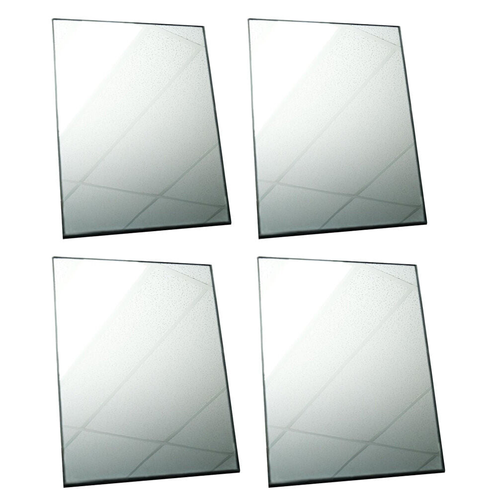 Braz A4 Desk Makeup Mirror w/ Metal Stand Black Frame (4 Pack)