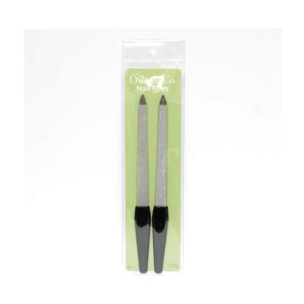 Lola & CO 2pc Lola & Co Abrasive Pointed Tips Metal Nail Files w/ Handle (6 Pack) — image 2