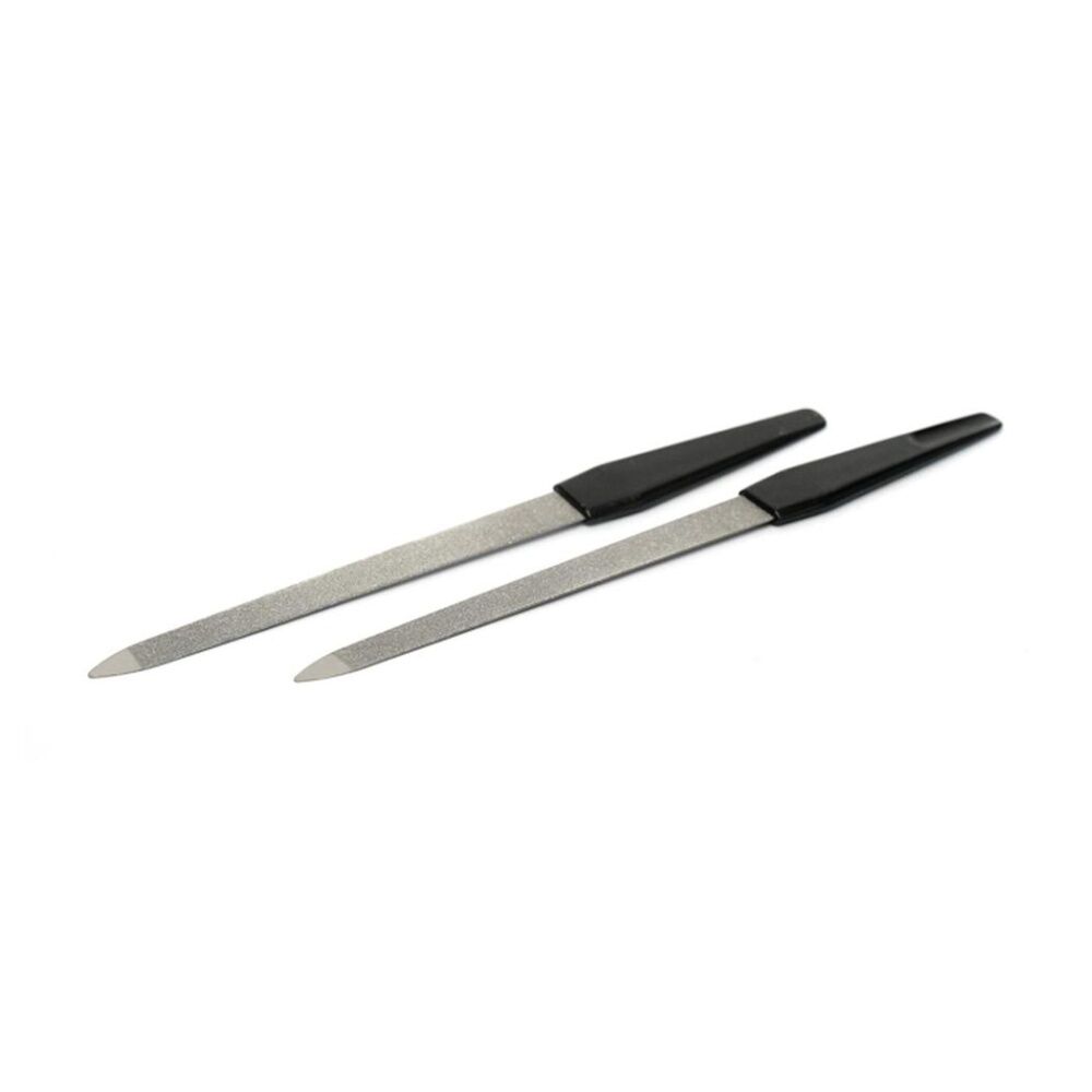 Lola & CO 2pc Lola & Co Abrasive Pointed Tips Metal Nail Files w/ Handle (6 Pack) — image 3