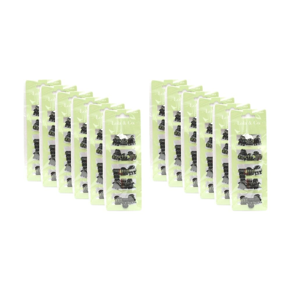 Lola & CO 15pc Lola & Co Mini Hair Clip Set Women's Accessories Assorted (12 Pack)