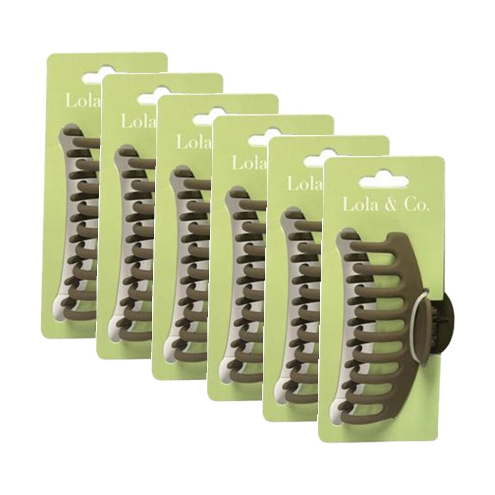 Lola & CO Hair Claw Clip Women's Accessories Classic 11cm Assorted (6 Pack)