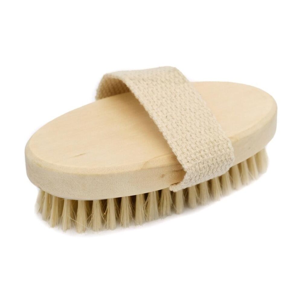 Lola & CO Exfoliating Body Care Bath Brush w/ Wooden Base Strap Natural (8 Pack) — image 3