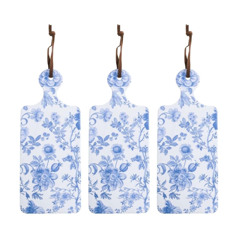 LVD French Country Rectangular Ceramic/Cork Trivet Home Decor 30x12cm (3 Pack)