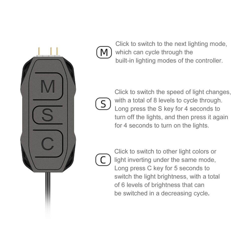 Cruxtec SK1 ARGB Controller SATA 15-Pin Male to 5V 3-Pin w/ Remote (2 Pack) — image 5