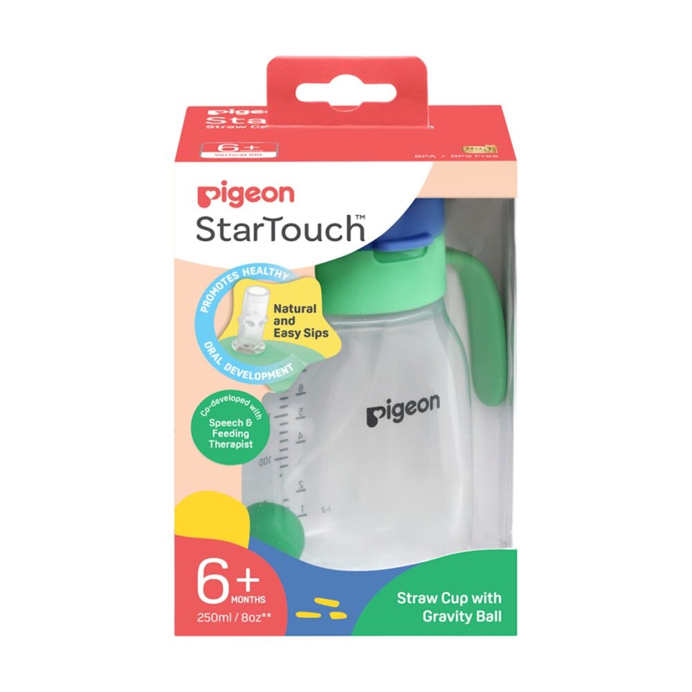 Pigeon StarTouch Straw Cup With Gravity Ball 6M+ 250ml Mint To Be (2 Pack) — image 2