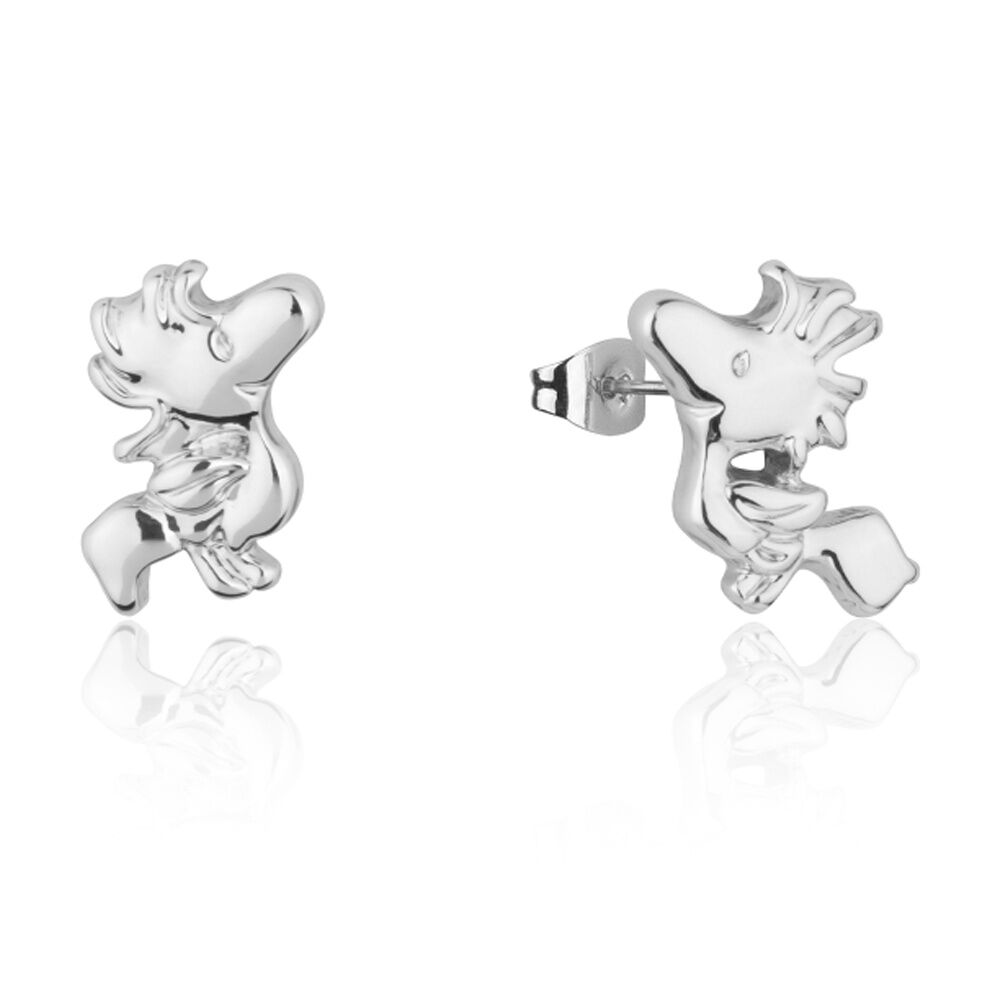 Couture Kingdom Peanuts Woodstock Stud Earrings 14k Gold Plated Brass Silver 10mm Drop Titanium Posts Includes Gift Box