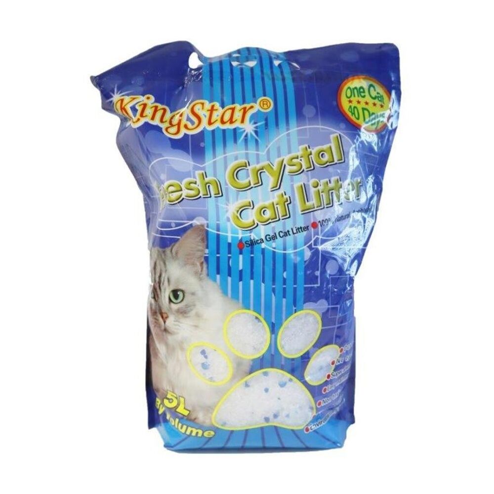 Kingstar 5L Fresh Crystal Odour Control Kitty Litter Bag Up to 40 Days