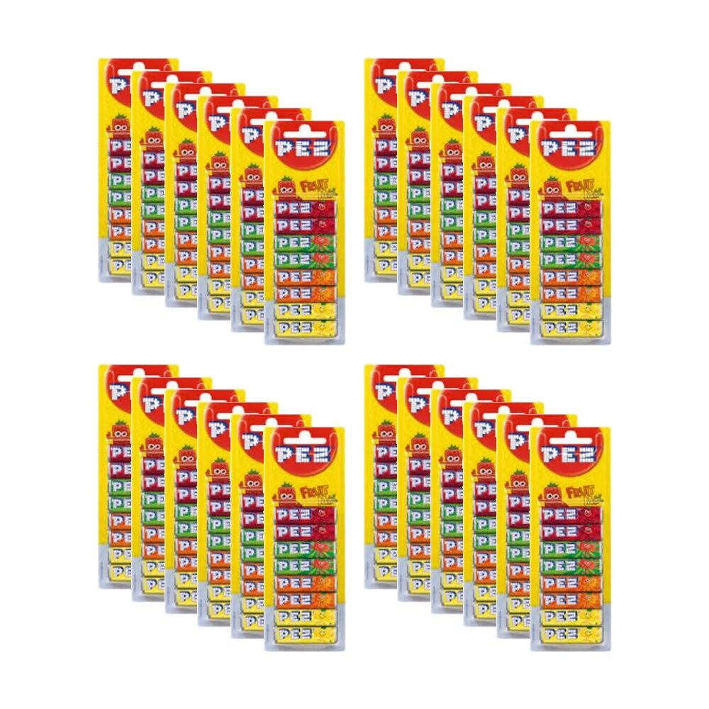 Pez 8pc Pez Candy Dispenser Refills Fruit Blister Flavoured Pack (24 Pack)