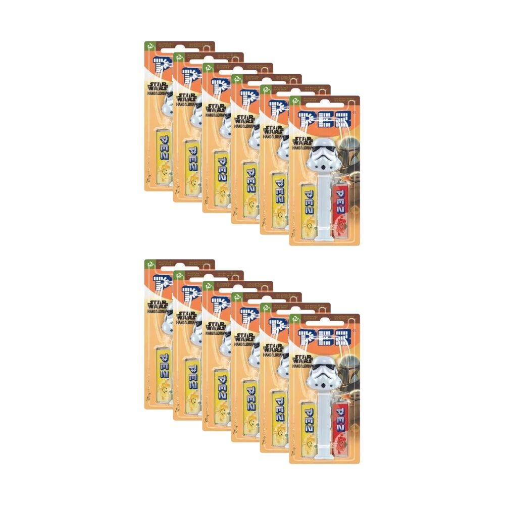 Pez Fruit Flavoured Candy Dispenser Mandalorian Star Wars Edition Assorted (12 Pack)