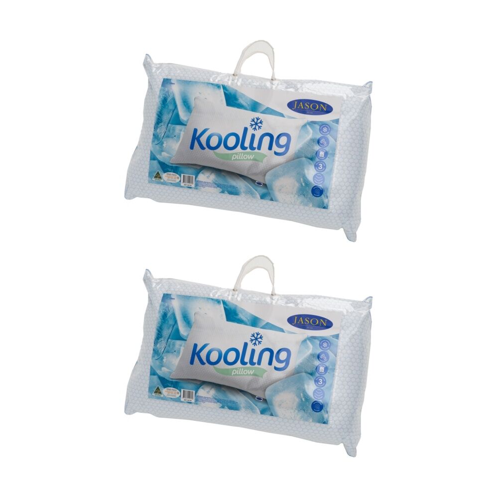 Jason Kooling Firm Pillow Cooling Knitted Polyethylene Surface Standard (2 Pack)