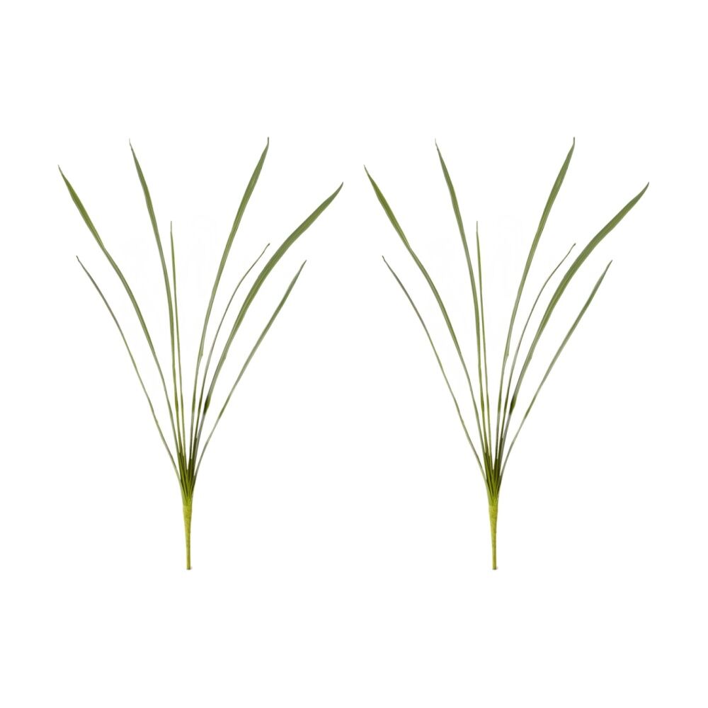 E Style Orchid Cymbidium Foliage Artificial Plant Indoor Green 38x4x84cm (2 Pack)
