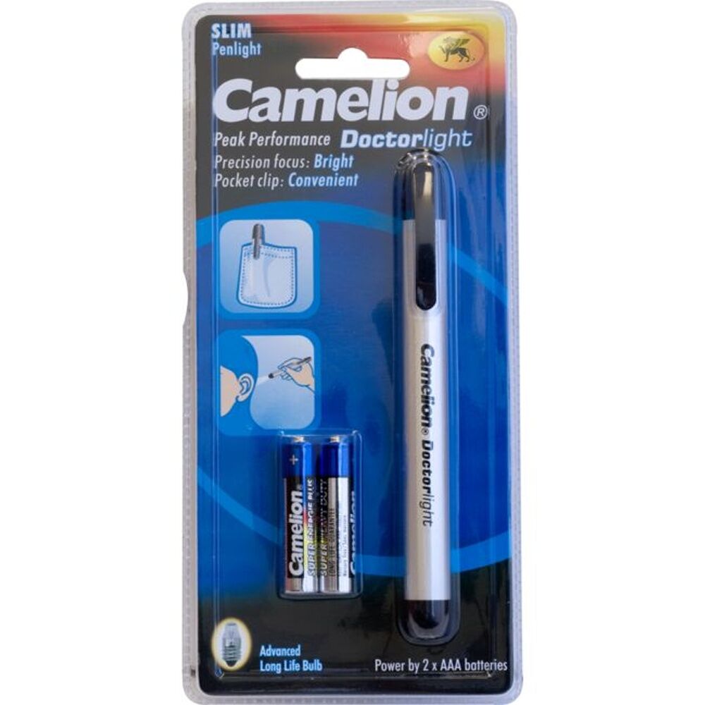 Camelion Doctors Pen Light Torch Aluminium Medical Penlight
