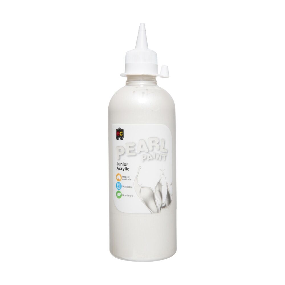 Educational Colours Pearl Paint Junior Student Acrylic White 500ml (2 Pack) — image 2