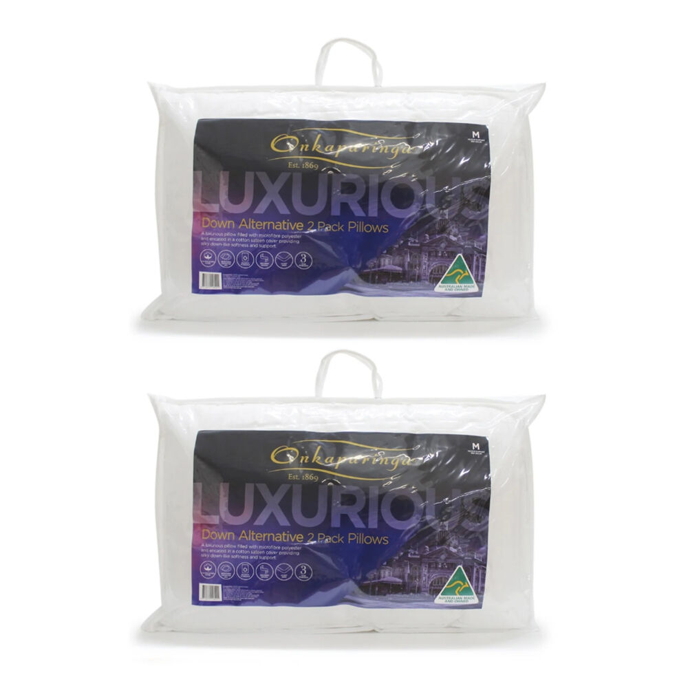 Onkaparinga 2pc Onkaparinga Luxurious Premium Pillows With Cotton Sateen Cover Soft (2 Pack)